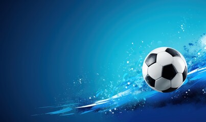 Naklejka premium Football Advertising Background, Soccer Tournament Competition and Training For Social Media Post. Generative Ai