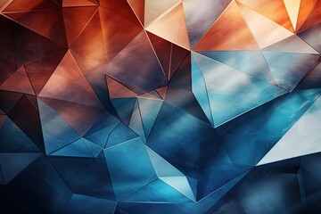 Metallic Low-Poly Abstract Background