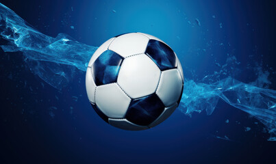 Naklejka premium Football Advertising Background, Soccer Tournament Competition and Training For Social Media Post. Generative Ai