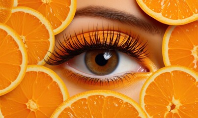 Orange Advertising Background For Social Media Post, Juicy Fruit for Healthy Nutrition. Generative Ai
