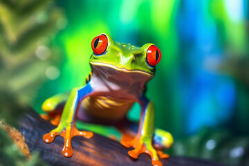 Fototapeta premium detailed portrait of a wild animal in nature. AI generated