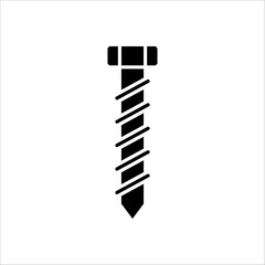 Screw icon illustration,vector tool sign symbol on white background