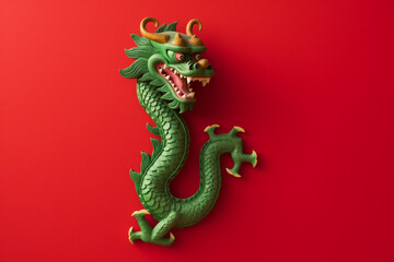 Chinese new year 2024 background , Year of the Green Dragon. Ai generated.