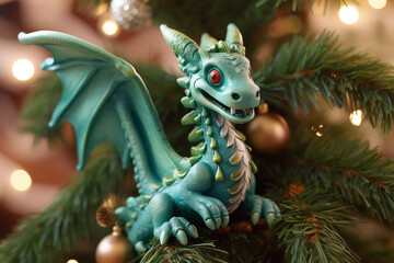 Fototapeta premium Chinese new year 2024 background , Year of the Green Dragon. Ai generated.