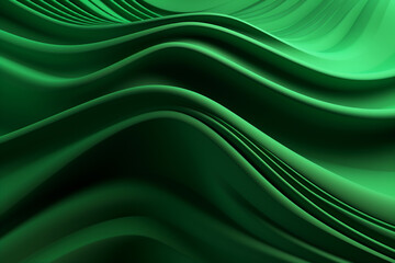 Abstract organic green lines as wallpaper background. AI generated.