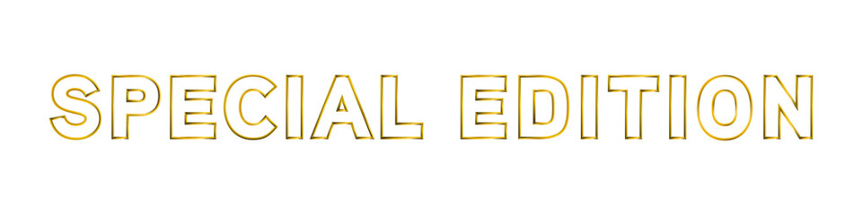 Special Edition gold luxury metallic vector title