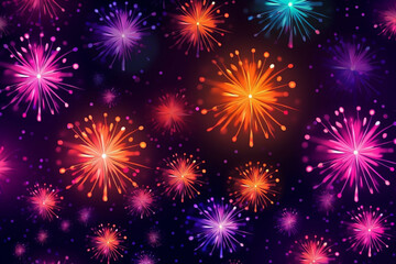 Fototapeta premium colorfull blurred bright Christmas wallpaper background. AI generated.