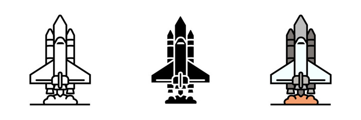 Rocket Icon, A vibrant icon representing a rocket, symbolizing space exploration, technological advancement, and the journey into the vast unknown.