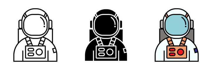 Astronaut Icon, an icon representing an astronaut, symbolizing space exploration, scientific discovery, and the awe-inspiring journey beyond Earth's atmosphere. 