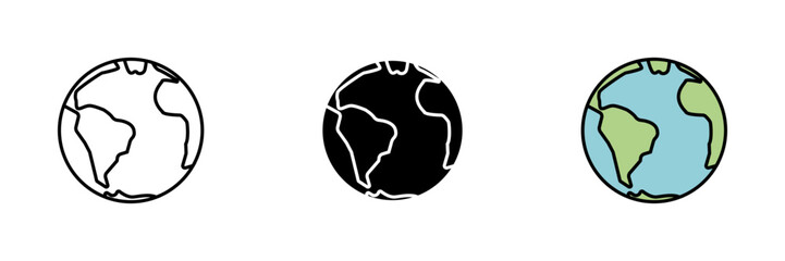 Earth Icon, An iconic representation of planet Earth, symbolizing the beauty, diversity, and interconnectedness of our planet.