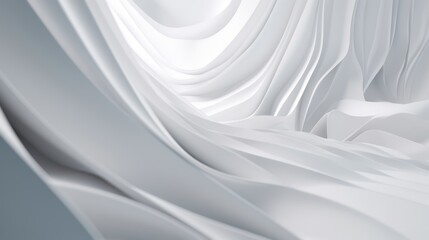 White background paper, 3d render, abstract wallpaper with fold and waves, AI Genrated