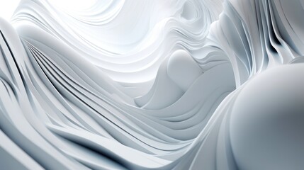 White background paper, 3d render, abstract wallpaper with fold and waves, AI Genrated