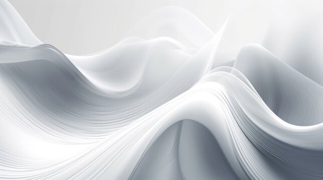 White background paper, 3d render, abstract wallpaper with fold and waves, AI Genrated