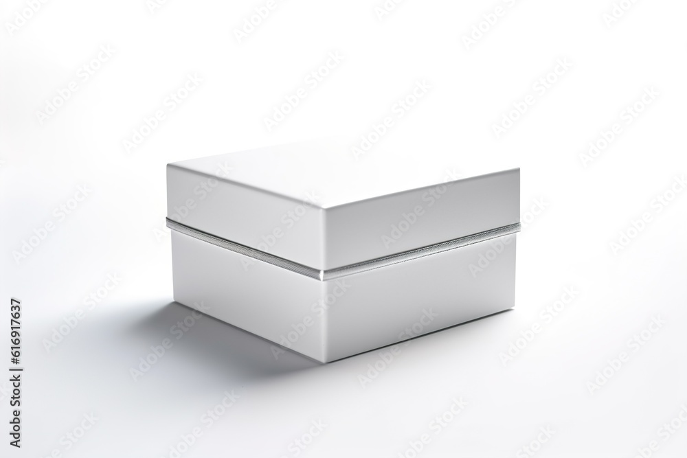 Poster white box on a white background. generated by ai.