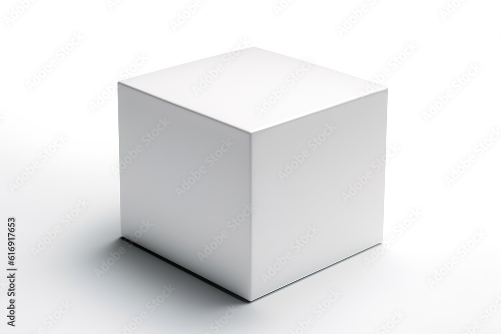 Poster white box on a white background. generated by ai.