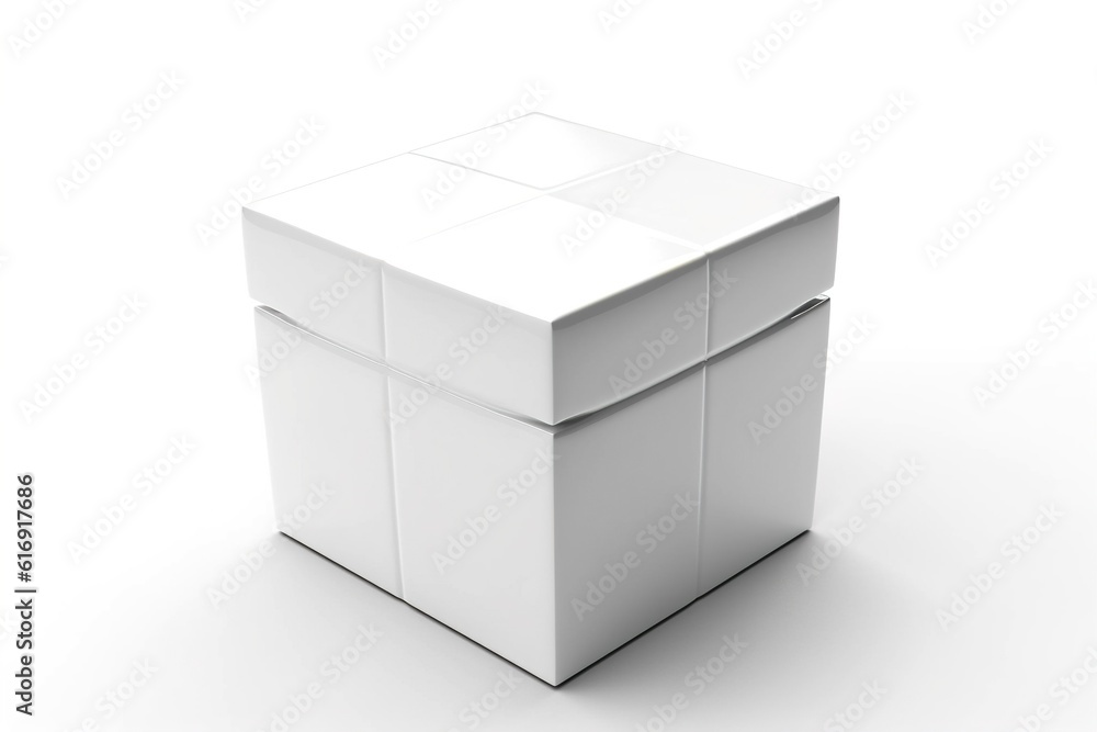 Poster white box on a white background. generated by ai.