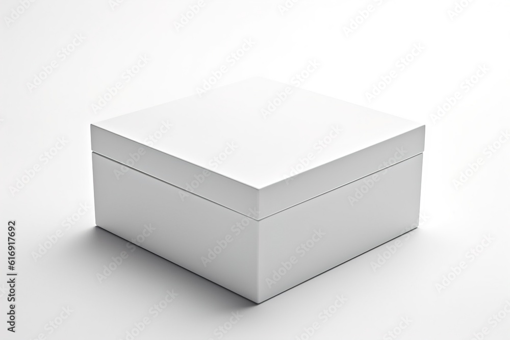 Poster white box on a white background. generated by ai.