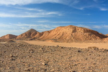 Desert landscape in Marsa Alam region, Egypt