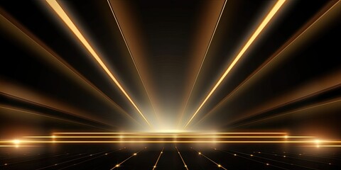 Luxury background with golden line decoration and light made with Generative AI