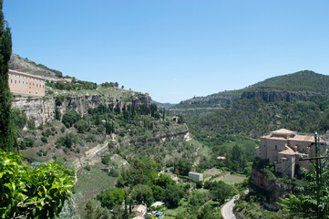 Fototapeta na wymiar Vista de las Hoces del Río Huécar desde Cuenca