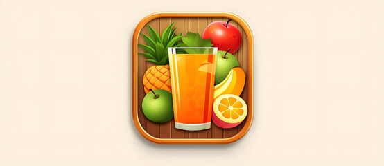 there is an app icon with fruits on the screen Generated by AI