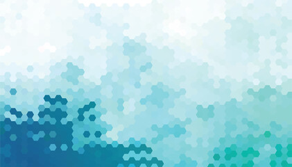 Naklejka na ściany i meble Abstract geometry hexagon blue & white texture background pattern. vector illustration.
