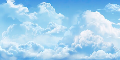 Generative AI. Blue sky and clouds. Background blue sky and clouds 3d concept illustration
