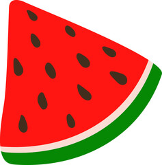 Cute hand drawn watermelon slice.