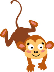 Cute hand drawn monkey.