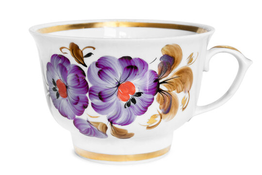 Porcelain cup isolated