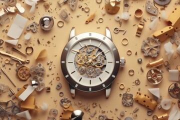 Watch repair background. Generate Ai