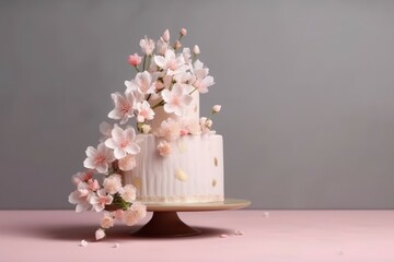 Wedding cake celebration. Generate Ai