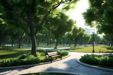 City Park Made with Generative AI