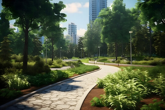 City Park Made with Generative AI