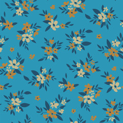 Naklejka na ściany i meble Design of spring print with flowers for textile and dresses