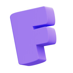 F 3D letter