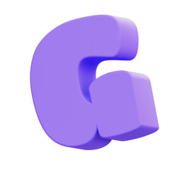 G 3D letter