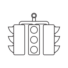 red light icon vector