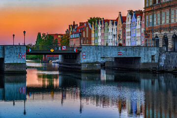 Green Bridge To Old Town Of Gdansk, Poland - 616929858