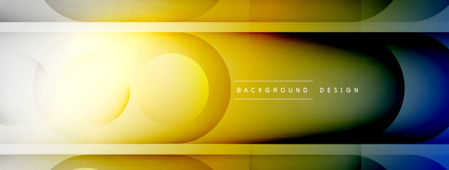 Light geometric abstract background with lines, circles