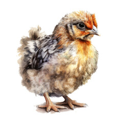 Fototapeta premium Watercolor illustration of chicken
