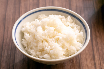 炊き立てご飯　freshly cooked rice