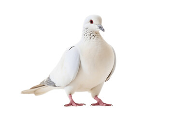 Isolated Flying Dove on transparent Background. AI