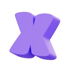 X 3D letter