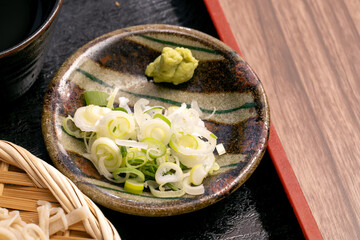 そばのわさびとネギ