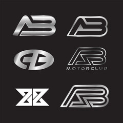 AB letter Type Logo Design. AB Logo vector Template. Creative ab logo.