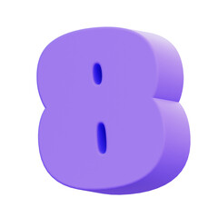 8 3D letter