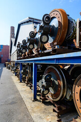 train wheels in a storage