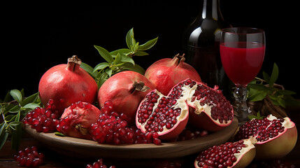 Pomegranates like still life of Caravaggio