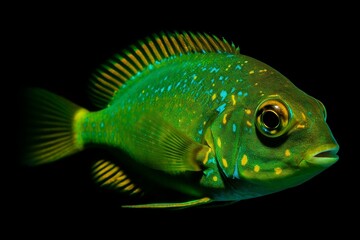 Fototapeta premium fish isolated on black. 